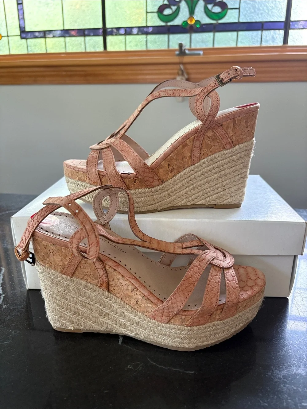 Adrienne Vittadini  Woven Espadrille Wedge Sandals
